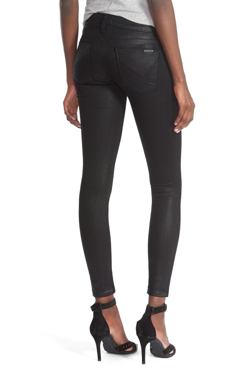 'Krista' Super Skinny Jeans, Alternate, color, NOIR COATE
