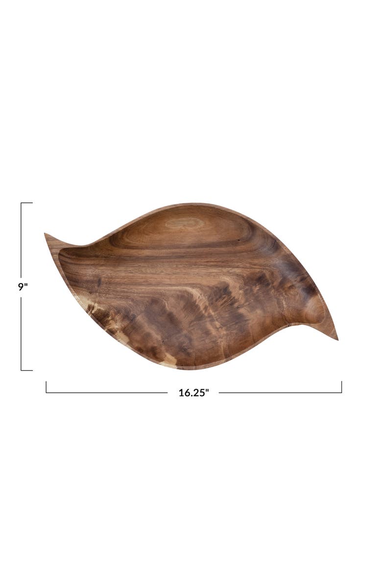 Acacia Wood Tray, Abstract Shaped, Alternate, color, Natural