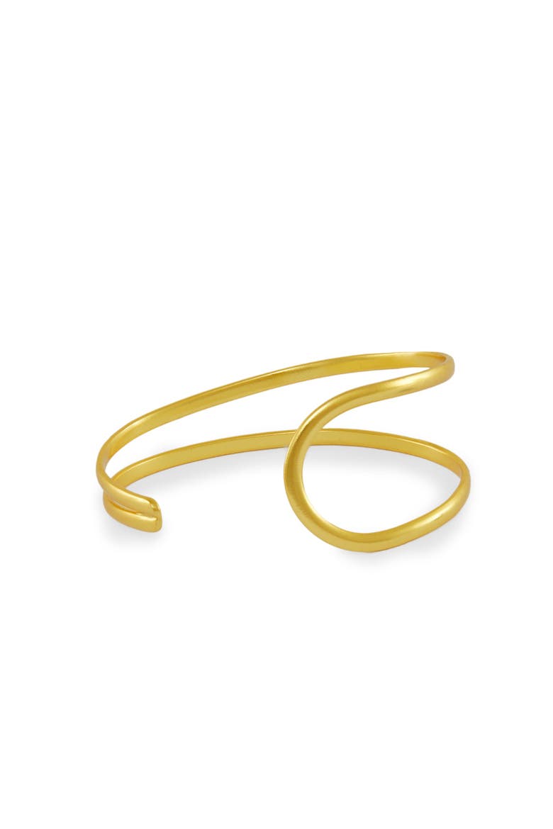 Nefeli Flow Cuff Bracelet, Main, color, Brass