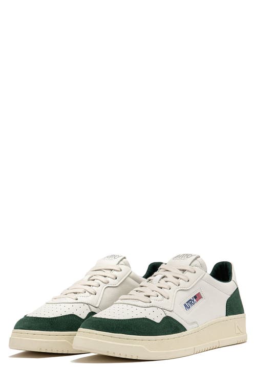 Autry Leather And Suede Sneakers With Washed Finish In Brown