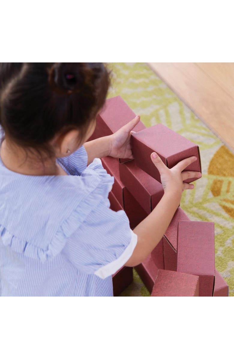 Kaplan Early Learning Company Jumbo Brick Blocks - 40 Pieces, Alternate, color, Red