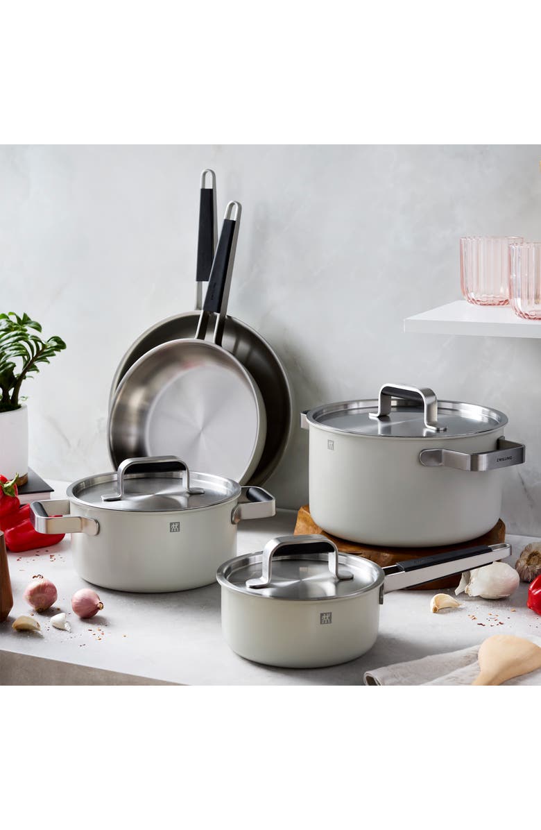 ZWILLING Pure 8-Piece Stainless Steel Ivory Cookware Set, Alternate, color, Ivory White