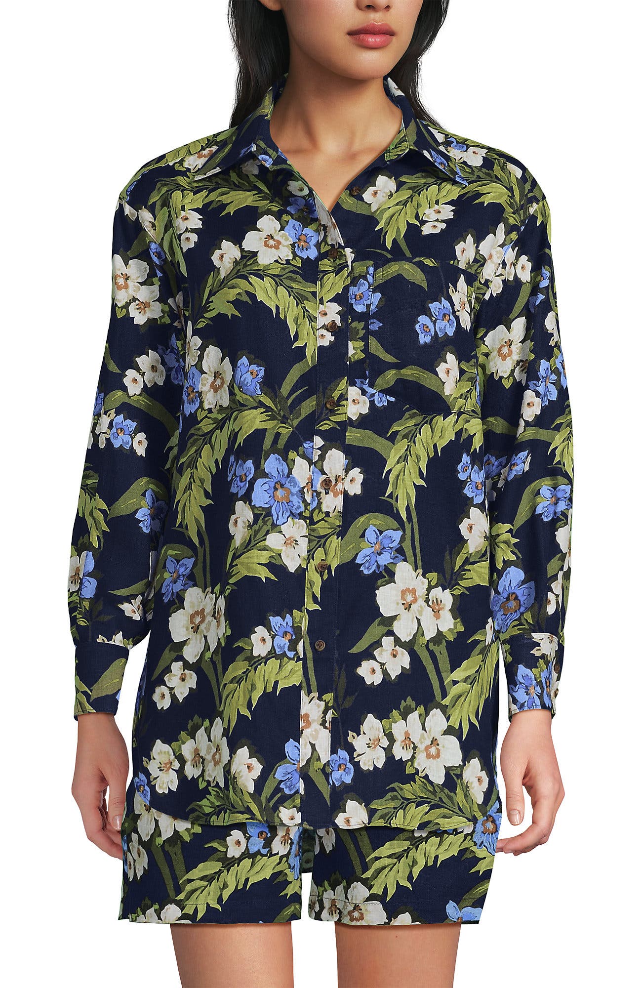 Deep Sea/Blue Floral Tropic