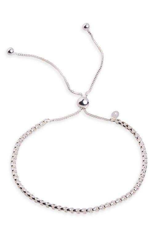 Argento Vivo Box Chain Slider Bracelet In Silver