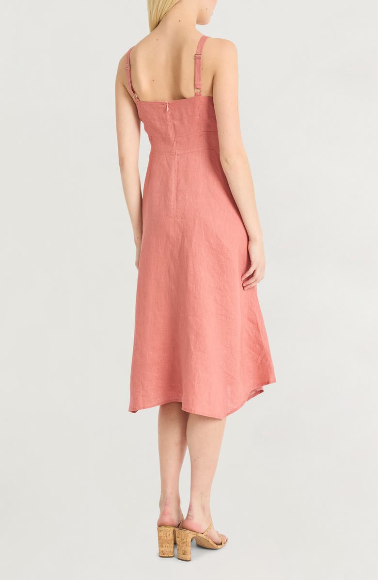 Luxely Sleeveless A-Line Linen Dress, Alternate, color, Canyon Rose