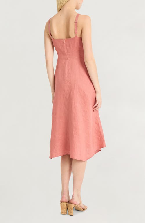 Shop Luxely Sleeveless A-line Linen Dress In Canyon Rose
