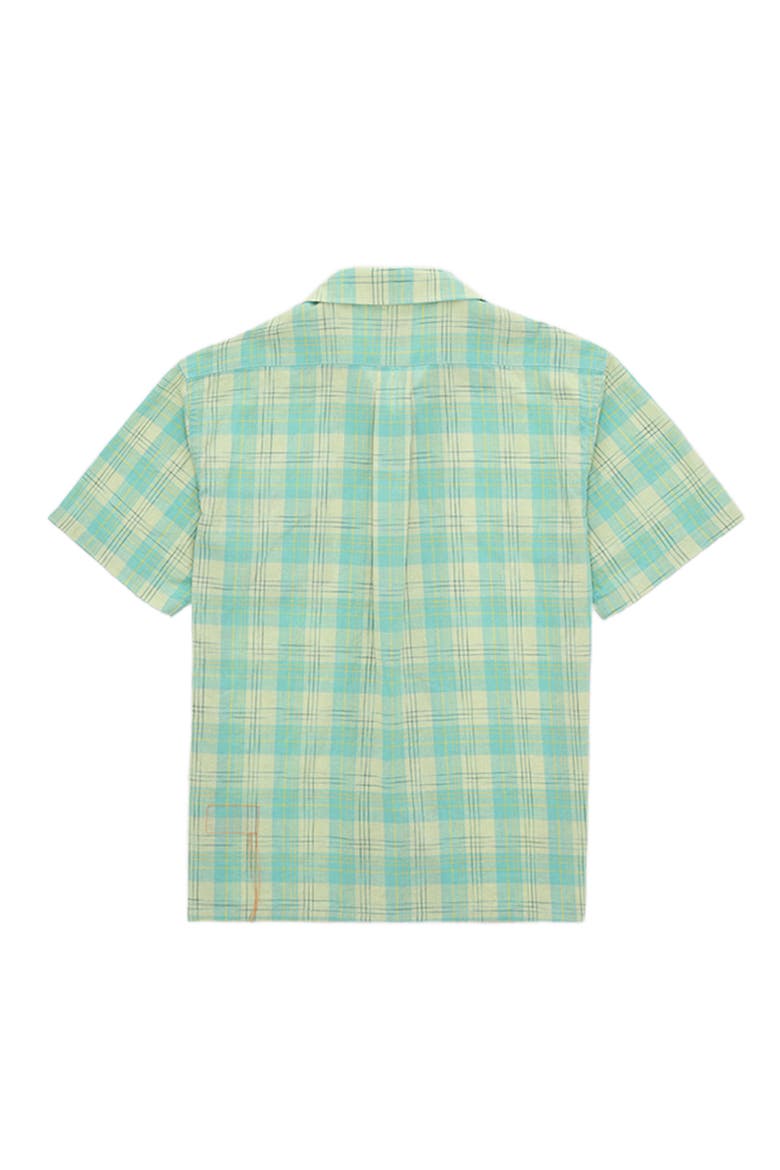 Strike Bowling Cotton Check Shirt, Alternate, color, ACQUAMARINE