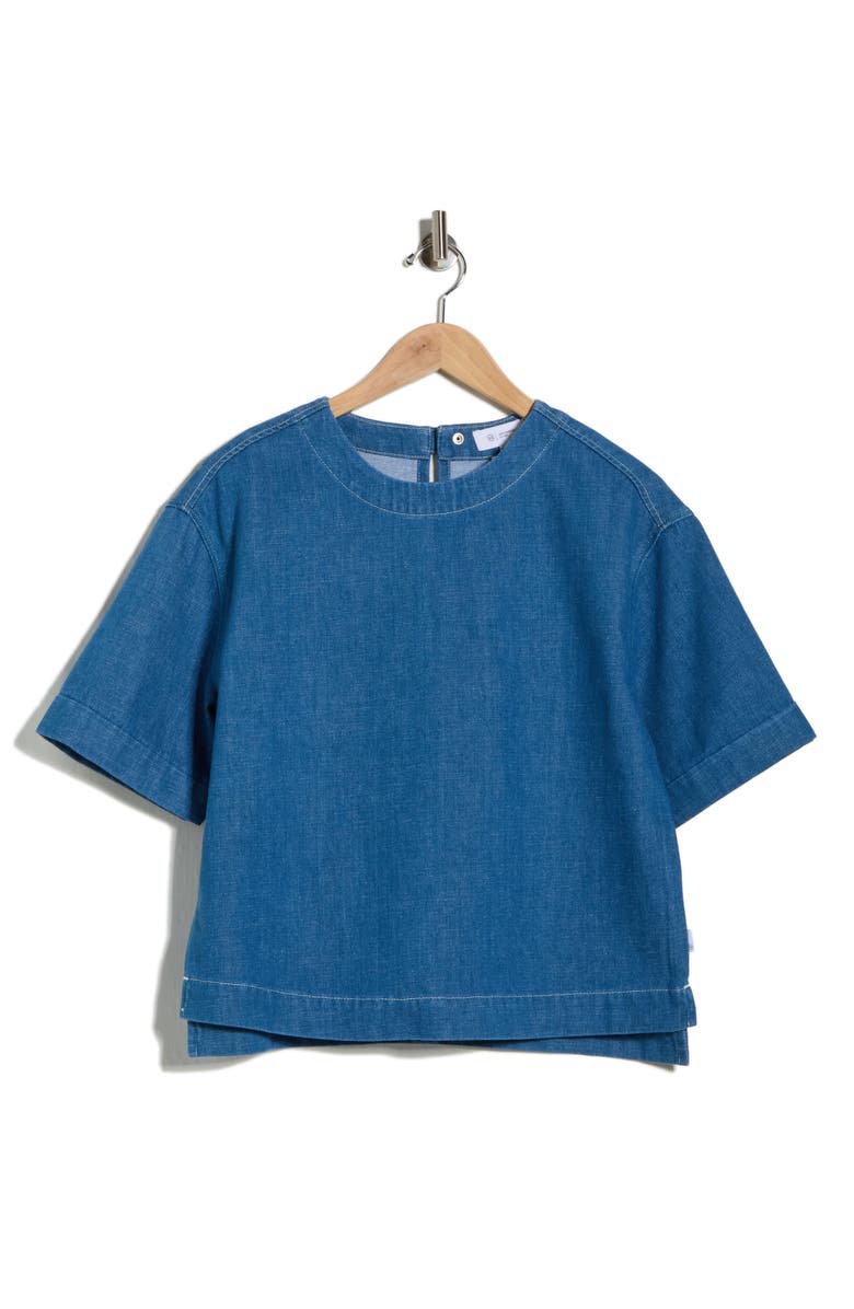 AG Falyn Denim Top, Main, color, Lenox