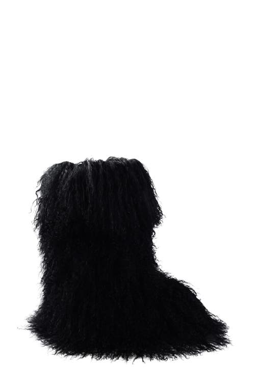Zigi Risha Genuine Shearling Knee High Boot In Black