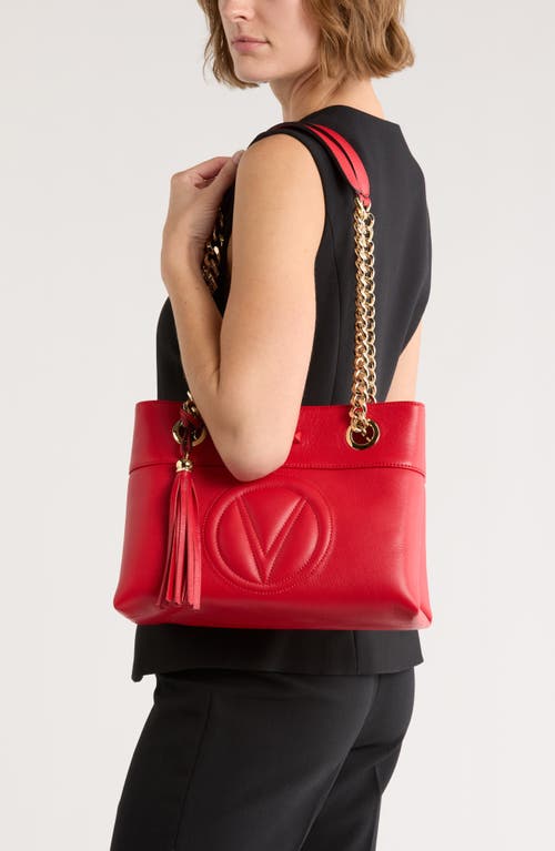 Valentino By Mario Valentino Kalo Signature Leather Tote Bag In Red