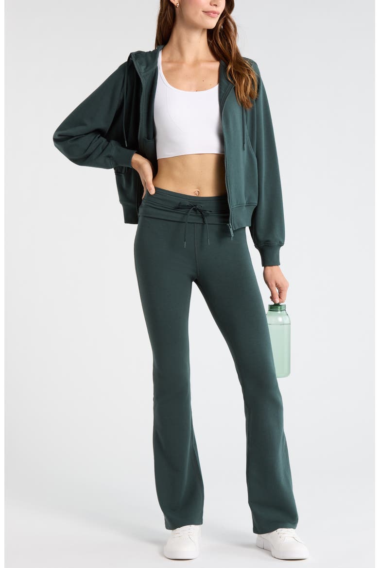Weekend French Terry Pants, Alternate, color, GREEN TIMBER