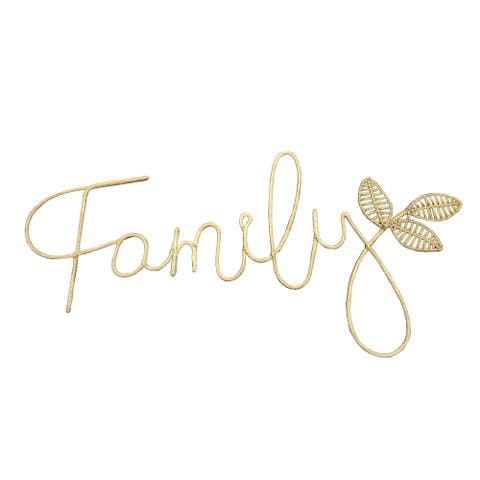 Wrapped Script Family Plaque