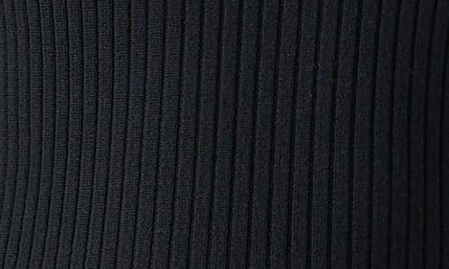 Akris Punto Ruffle Mock Neck Rib Wool Sweater In Black