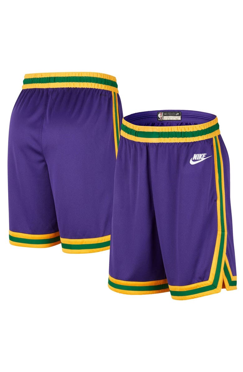 Nike Men's Nike Purple Utah Jazz 2023/24 Classic Edition Hardwood Classics Performance Swingman Shorts, Alternate, color, 