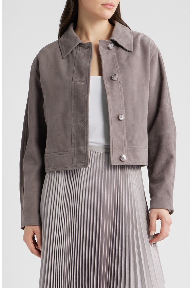 Sadela Suede Jacket, Main, color, OPEN PURPLE