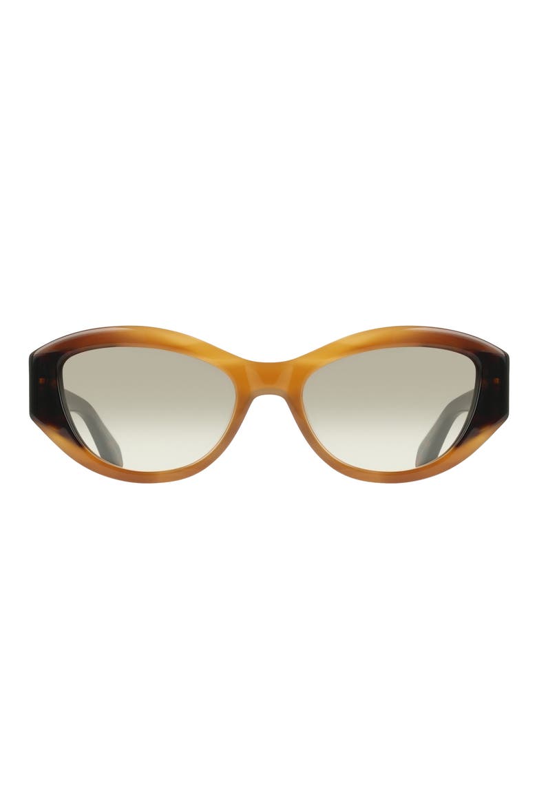 55mm Oval Sunglasses, Main, color, HONEY HORN/ DARK TORTOISE