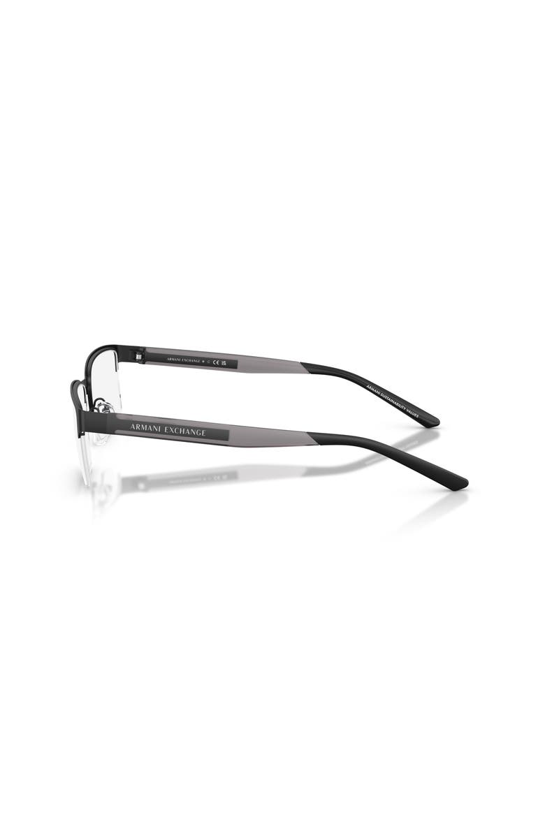 Armani Exchange 55mm Rectangle optical glasses, Alternate, color, Black