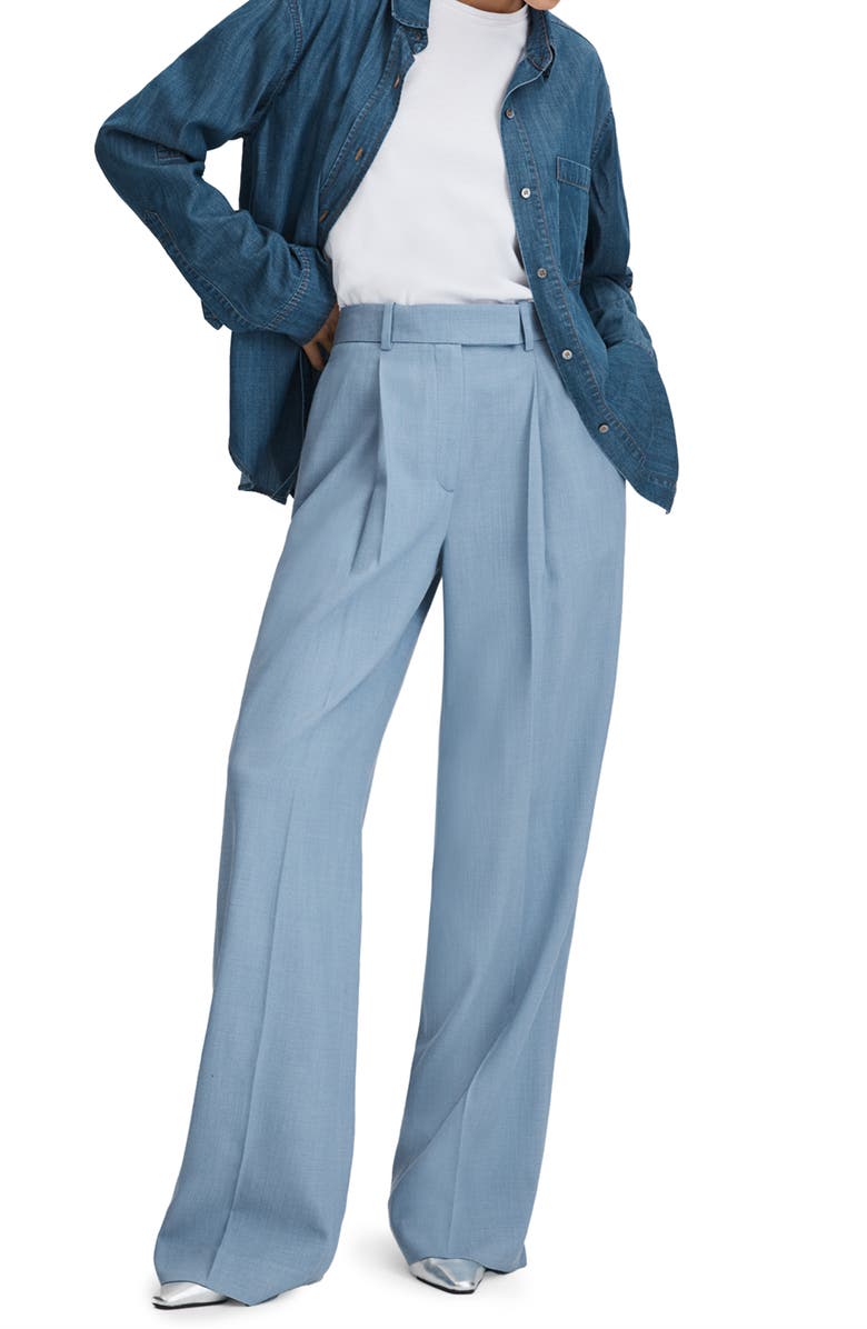 Reiss June High Waist Wide Leg Pants, Alternate, color, 