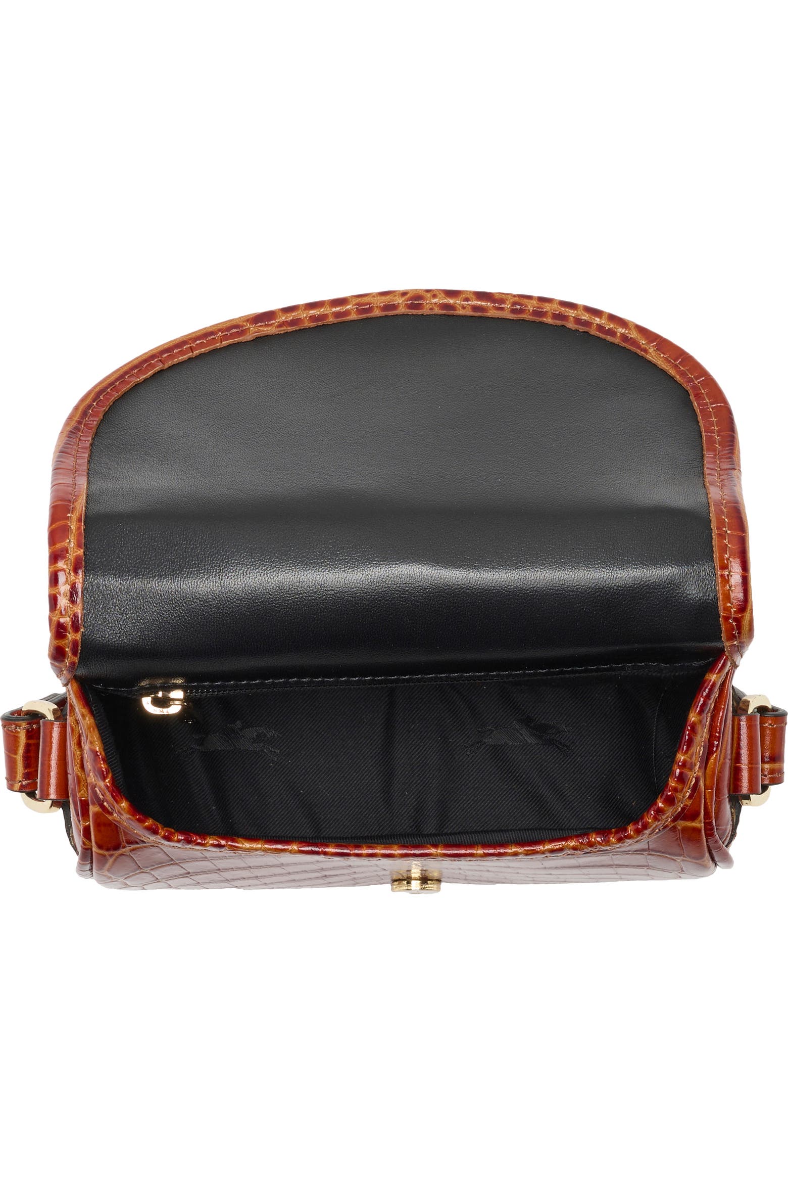 Small Method Cover Longchamp 1980 Croc Embossed Small Flap Crossbody Bag (Women ...