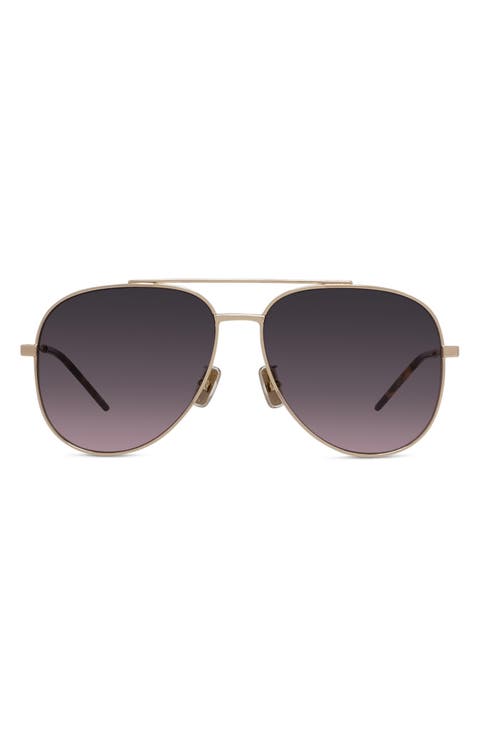 City 58mm Gradient Pilot Sunglasses
