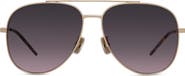Givenchy City 58mm Gradient Pilot Sunglasses
