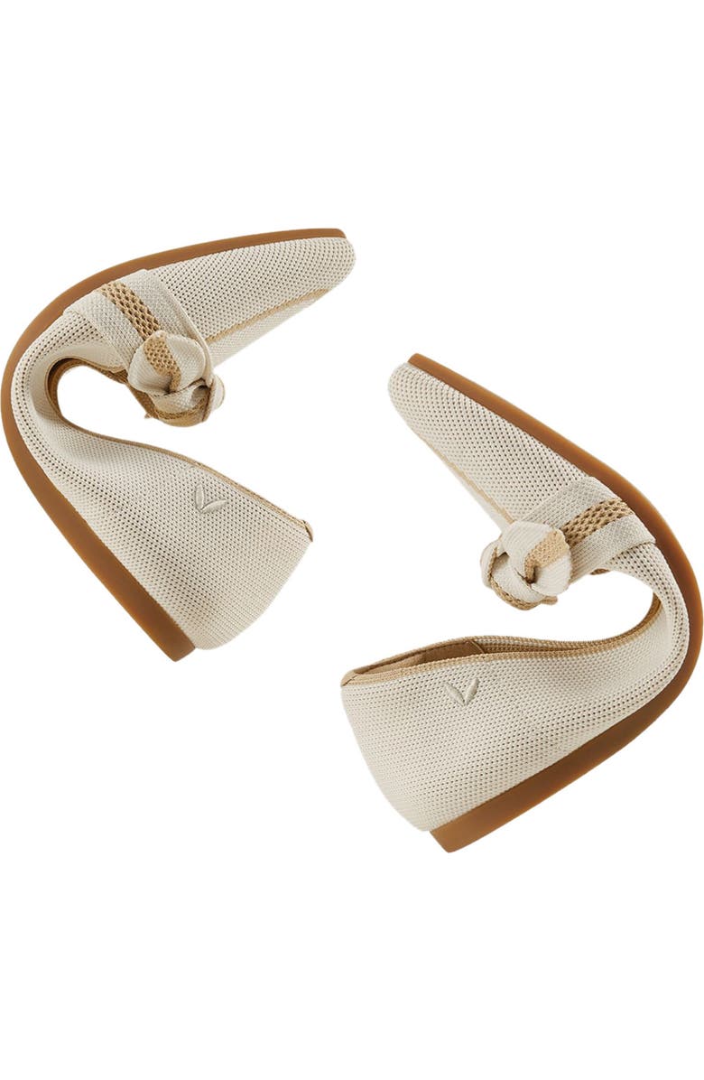 VIVAIA Pointed-Toe Bow Loafers, Alternate, color, Ivory Nude