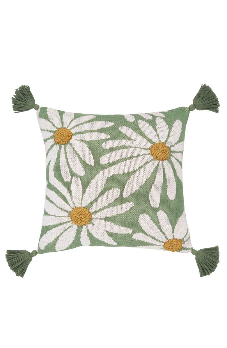 carol & frank Daisy Throw Pillow, Main, color, Beige