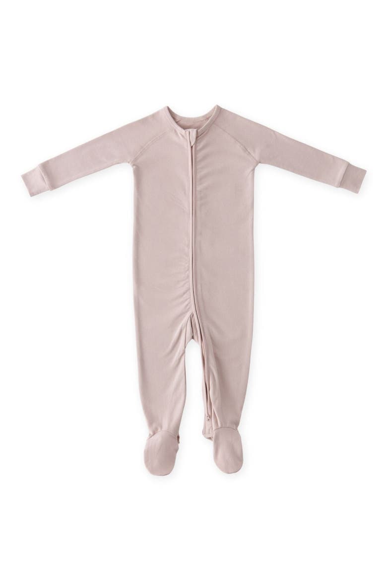 Fitted Organic Cotton One-Piece Footie Pajamas, Main, color, PALE PINK
