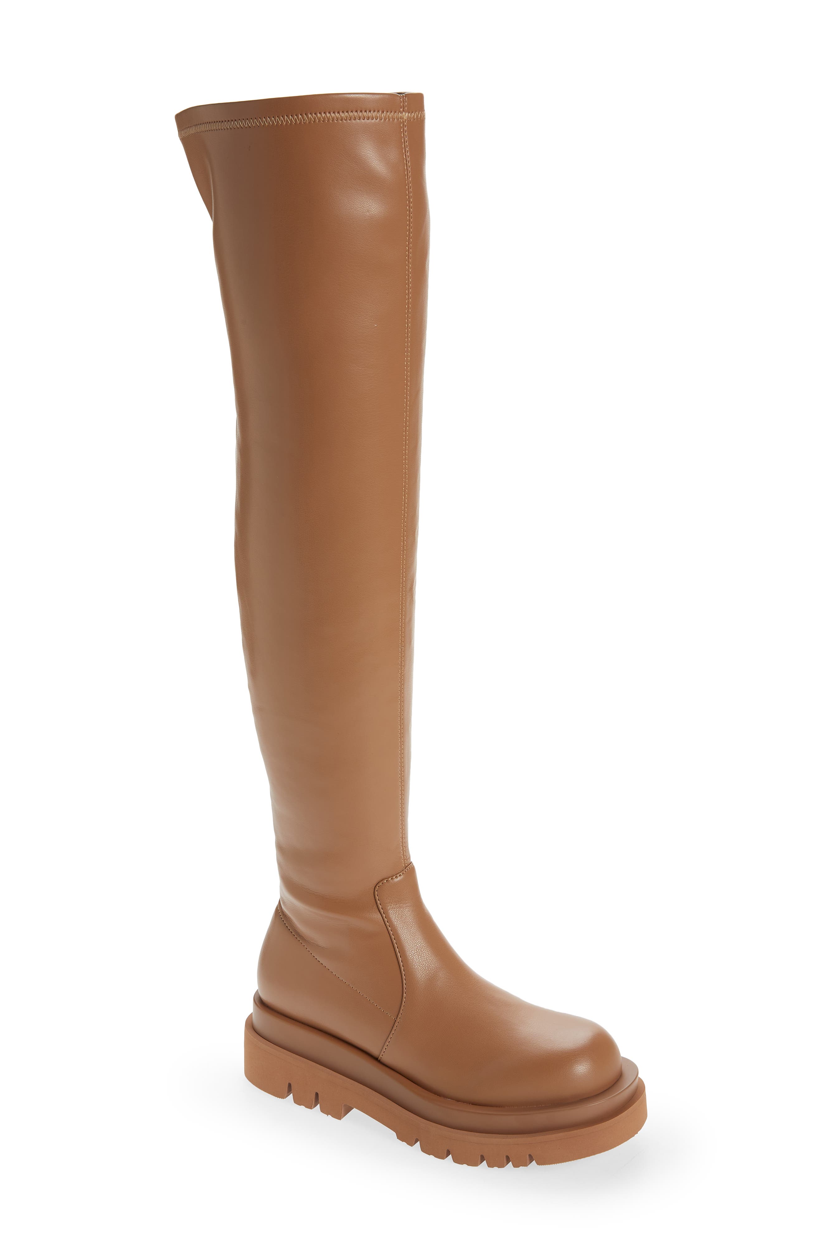 Tanked Over the Knee Boot, Main, color, NATURAL