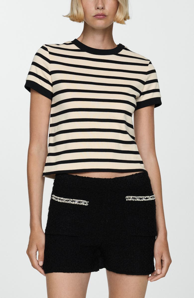 MANGO Shoulder Button Cotton T-Shirt, Main, color,