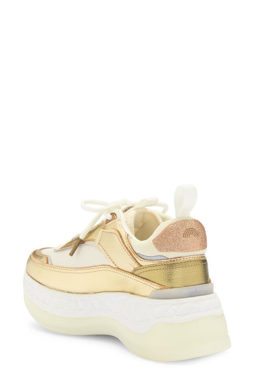 Kurt Geiger London Kensington Pump Sneaker In Gold
