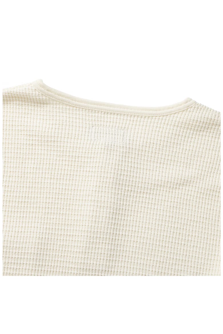 Sawpit Long Sleeve Cotton Thermal Henley, Alternate, color, VINTAGE WHITE