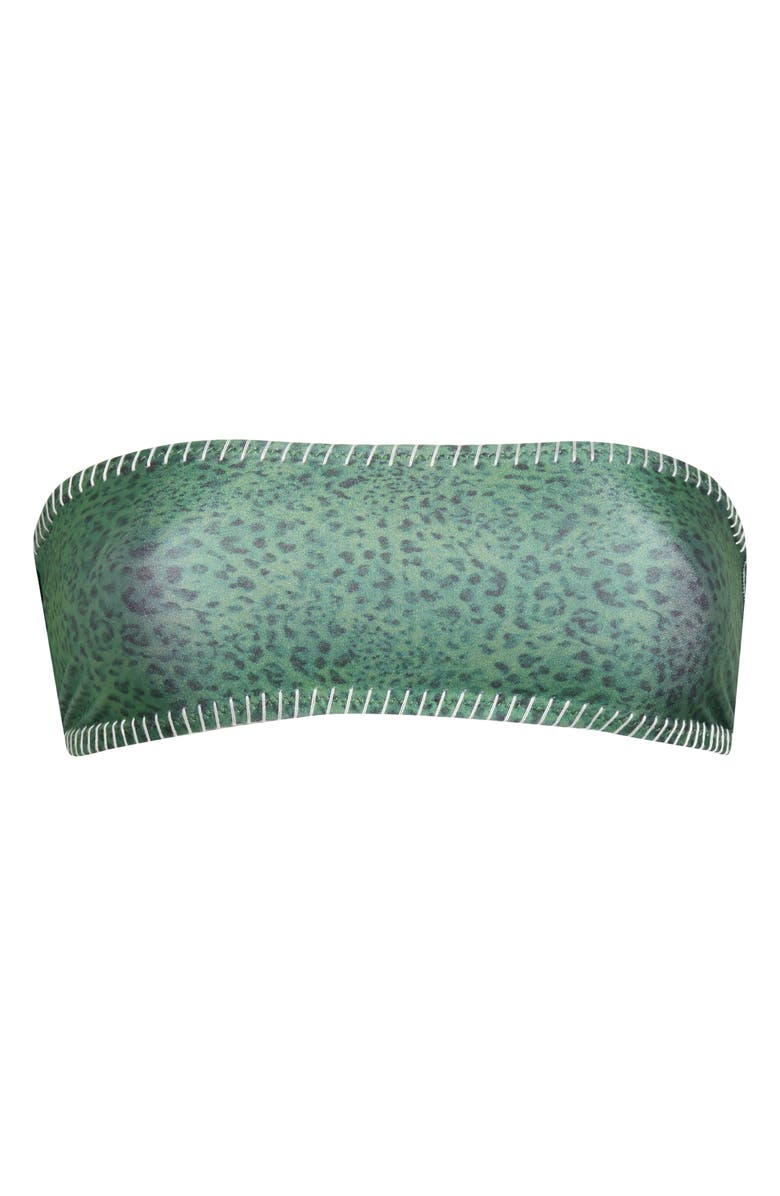 Kulani Kinis Blanket Stitch Slim Bandeau Bikini Top, Alternate, color, Wild Wonder