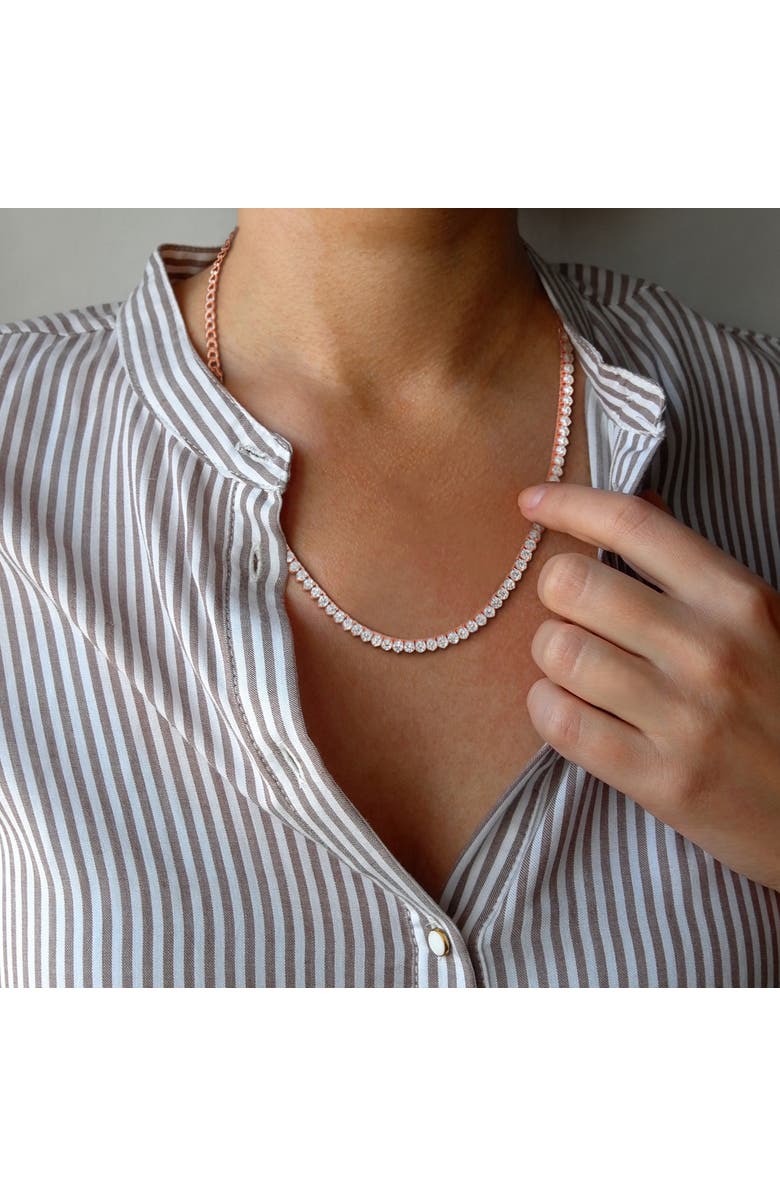 Julianna B. Lab-Grown Diamond Semi-Tennis Necklace 14k, Alternate, color, 