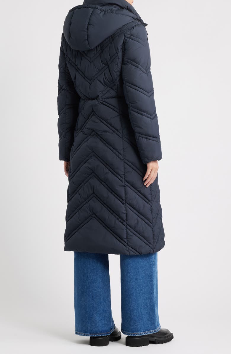 Bernardo Longline Hooded Puffer Jacket, Alternate, color, Navy