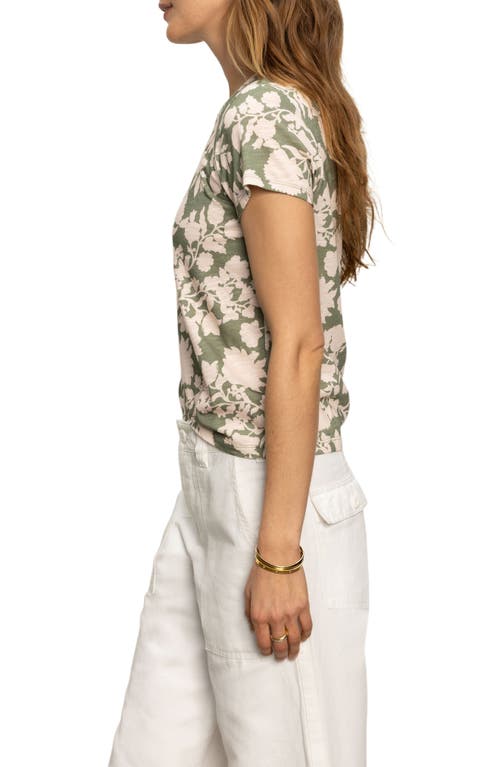 Sanctuary The Perfect Geo Print Cotton Blend Knit Top In Mint Leaves
