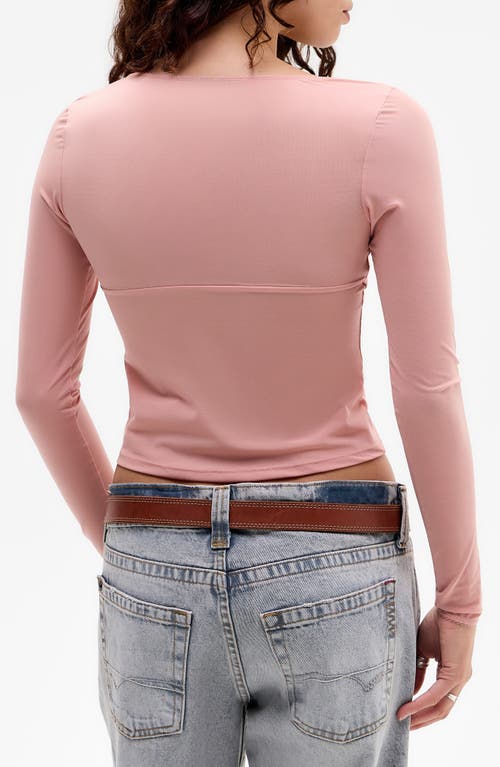 Bdg Urban Outfitters Je T'aime Long Sleeve Top In Pink