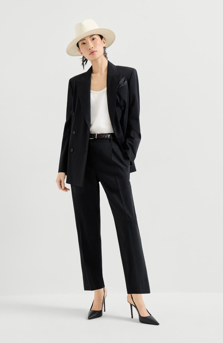 Brunello Cucinelli Blazer with monili, Alternate, color, Lignite Grey