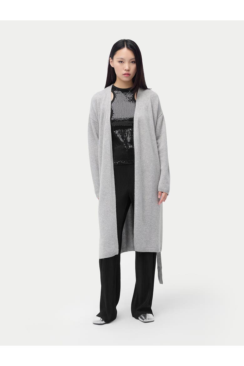 Long Maternity Cashmere Robe, Alternate, color, dawn blue