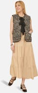 Yumi Sleeveless Bow-Tie Leopard Waistcoat