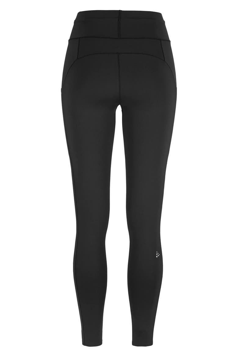 Hypervent High Waist Running Tights, Alternate, color, BLACK