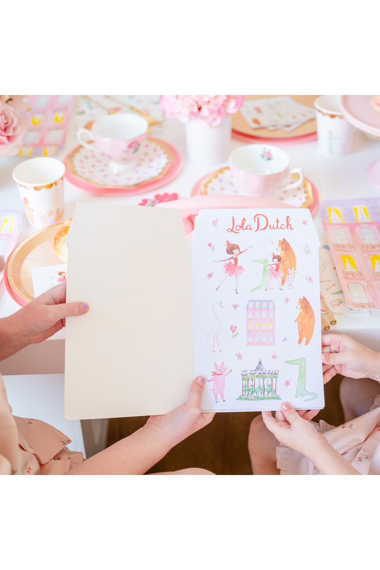 Back to School Lola Dutch Sticker and Sketch Book, Alternate, color, Assorted Pre-Pack