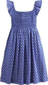 Mini Boden Kids' Shirred Cotton Jersey Dress