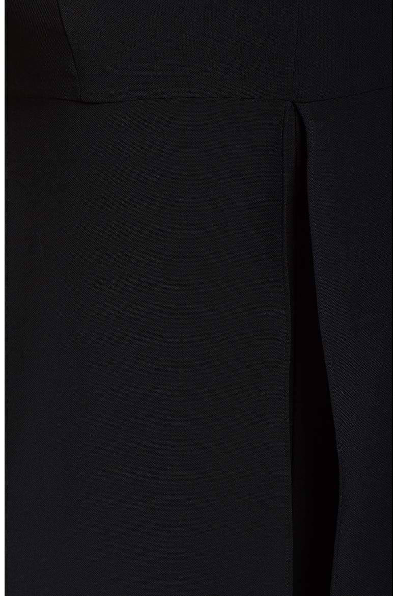 V-Neck Chiffon Overlay Jumpsuit, Alternate, color, BLACK