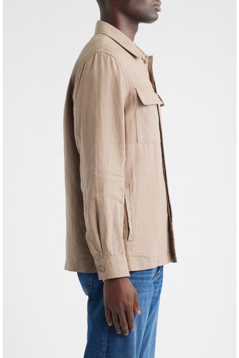 Linen Shirt Jacket, Alternate, color, TAN DESERT