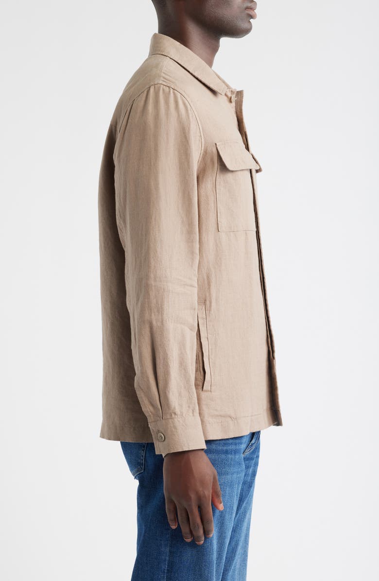 Nordstrom Linen Shirt Jacket, Alternate, color, Tan Desert