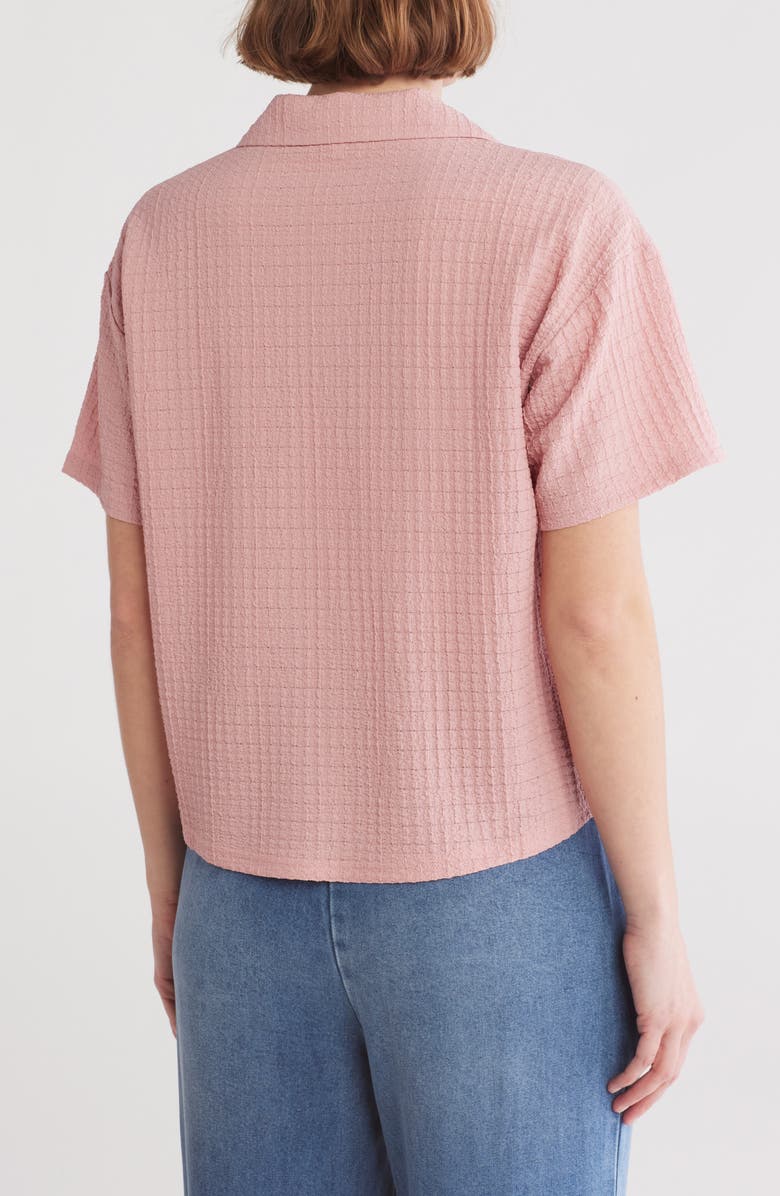 DR2 by Daniel Rainn Short Sleeve Knit Button-Up Shirt, Alternate, color, P897 Vinta