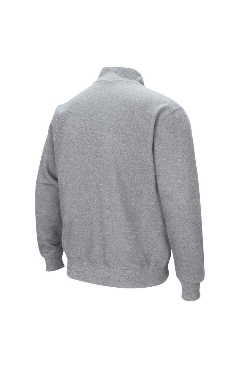 COLOSSEUM Men's Colosseum Heathered Gray Ohio State Buckeyes Tortugas Team Logo Quarter-Zip Jacket, Alternate, color, Heather Gray