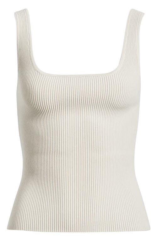 Open Edit Luxe Sculpt Rib Tank In Beige Pumice
