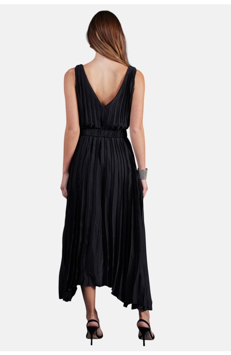 Bishop + Young Highbrow Pleat Dress, Alternate, color, Black